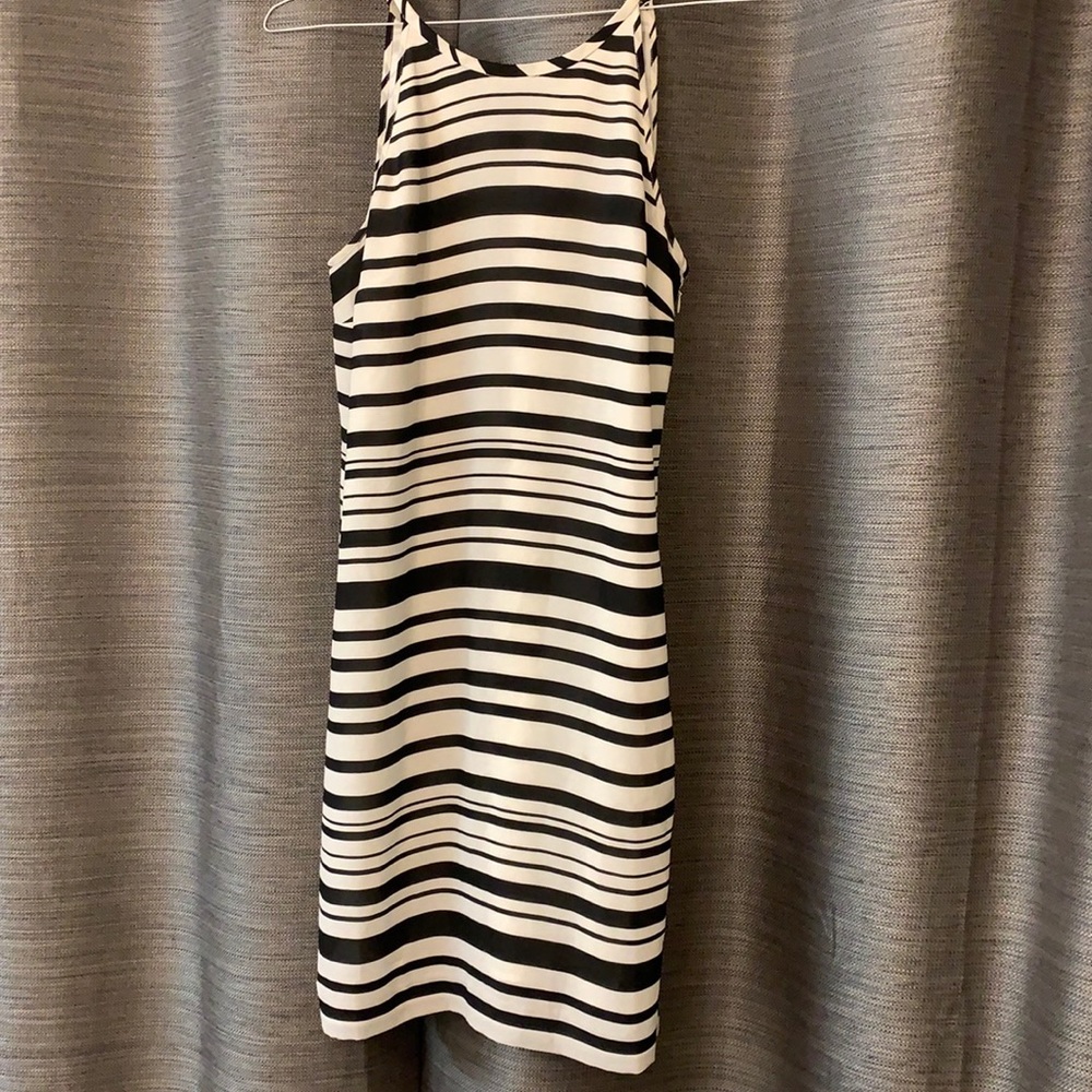 Black and white striped Banana Republic Sleeveless Dress
